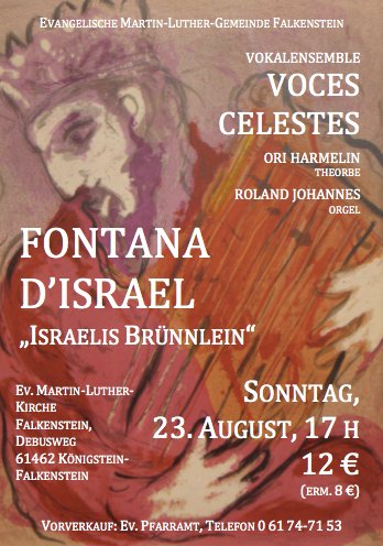 Plakat: „Fontana d'Israel“ in Falkenstein